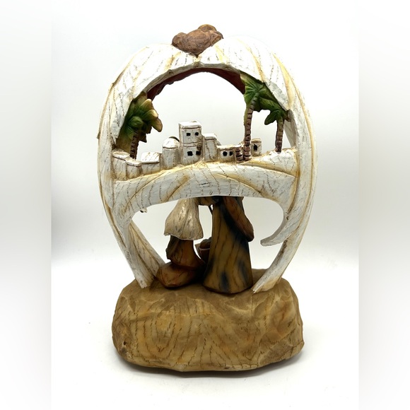 Vintage Musical Fontanini ROMAN Nativity Set Angel Scene Plays O Holy Night RARE - Picture 11 of 14